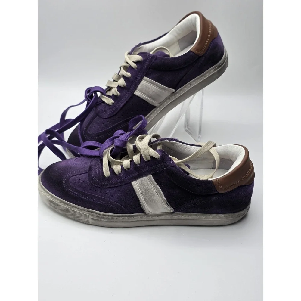 Greats Suede Charlies Sneakers Purple And White Size 6‎